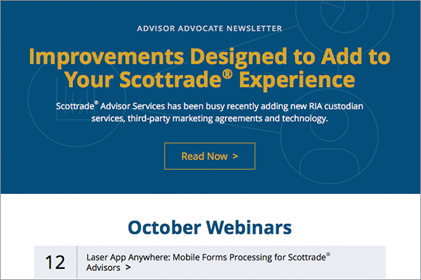 Thumbnail of Scottrade Advisor Services project